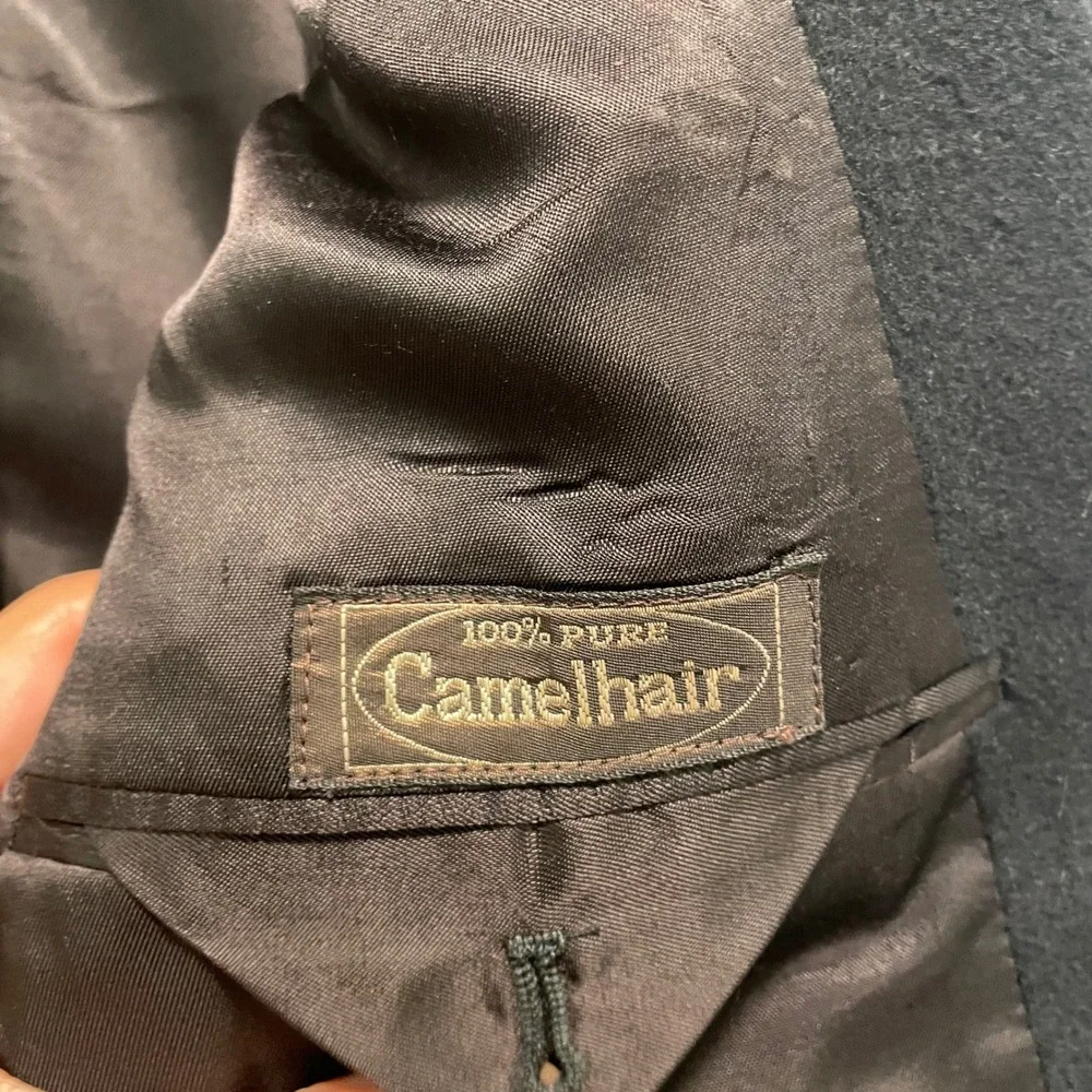Mark Shale Mens Black 100% Pure Camel Hair Two Button Blazer Sport Coat 42R